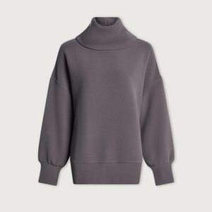 Varley Women's Milton Sweat Deep Charcoal Turtleneck Sweater Size Small